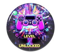 Pin Badges, Birthday Badge for Birthday Gifts and Party Decorations, Birthday Boy Badge for Gaming Enthusiasts and Themed Celebrations, Purple Game Controller Design Made from Stainless Steel (7th)