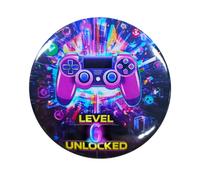 Pin Badges, Birthday Badge for Birthday Gifts and Party Decorations, Birthday Boy Badge for Gaming Enthusiasts and Themed Celebrations, Purple Game Controller Design Made from Stainless Steel (6th)