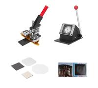 pin button badge diy Manual Operation 50 * 50 Metal Square Badge Button Machine Tinplate Magnet Badge Making Machine Set(Describe 4)