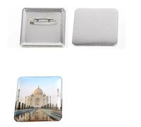 pin button badge diy Square DIY Blank Pin Button Badge Material 50x50mm Refrigerator Magnets Badge Button Making Parts Supplies(Plastic bottom badge)