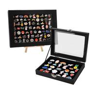 Pin Collection Display Case,Pin Badge Display Case Shadow Box Enamel Pin Display Frame Pin Board for Enamel Pins Pin Holder for Pins, Black Disney Pin Board