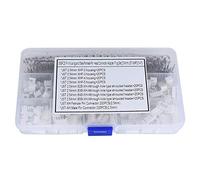 Pin Connector Housing Replacement Kit, 560Pcs White Shrouded Headers and Pins - Durable Flame Retardant Plastic, Electrical and Electronics Use