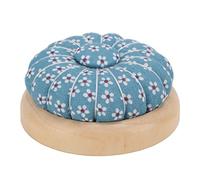 Pin Cushion, Wooden Base Needle Pincushions Wood Base Needle Pin Cushion Kits Round Pin Cushion for DIY Crafts Sewing Needle Holders Needlework
