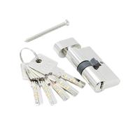 Pin Cylinder Lock, PVC Door Cylinder Lock Multiple Sizes with 5 Keys for 35-50mm Thickness(85mm42.5add42.5)