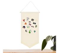 Pin Display Banner - Hanging Fabric Badge Holder | Pin Button Display Banner for Wall Decor, Nail Pins Organizer for Bedroom, Came