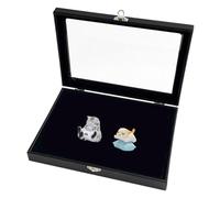 Pin Display Board - Badge Display Frame with Glass Front, Collectors Case for Enamel Pins | Tabletop or Wall Organizer for Trading Pins, Award Medals, Event Badges, Memory Keepsake Box Displays