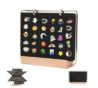Pin Display Organiser, Pins and Enamel Pins Display Solution, Collection Organisation for pin Badges and Magnetic pins Holder, Dimensions 23.4 x 5.8 x 21.6 cm