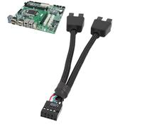 Pin Extension Port - duals Pin Splitter Cable, Motherboard Header Connector | High Speed Transmission Line Accessory, Flexible Modular Wiring Adapter Fit for Desktop Homes Offices Internet Cafes Labs