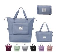 Pin Forest Large Capacity Travel Bag, Expandable Duffel Bag-Water-Resistant Foldable Carry-On with Wet/Dry Compartments | Large Capacity Travel Bag for Gym, Weekends & Overnight Trips, Blue, L, Travel