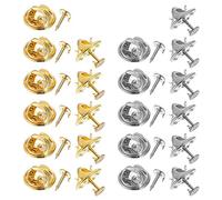 Pin Locks,100 Pieces Metal Locking Pin Keepers Backs Replacement Pin Backs Clasp for Badges Insignia Name Tags Display Books Lanyards Bags Vests Hats Silver+Gold