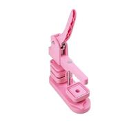Pin Maker, 50mm Square Badge Button Maker 50x50mm Metal Blank Badge Button Parts for DIY Making Refrigerator Magnets Badge/Pins Set,More Accurate(Pink 50mm Machine)