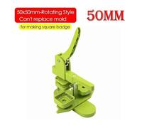 Pin Maker, 50mm Square Badge Button Maker 50x50mm Metal Blank Badge Button Parts for DIY Making Refrigerator Magnets Badge/Pins Set,More Accurate(50mm Button Maker)