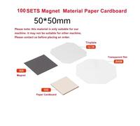 Pin Maker, 50x50mm Square Refrirator Bad Press Rotating Machine Metal Bad Paper Cutter Machine 100PCS Rubber Magnet Material Parts,More Accurate(100PCS Material Only)