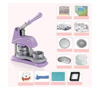 Pin Maker, 58MM Badge Button Maker Machine Badge Machine Complete Set DIY Refrigerator Sticker Making Machine with Paper Cutter Badge Parts,More Accurate(Bianco)