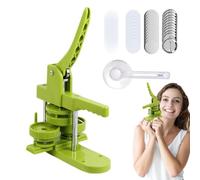 Pin Maker Device - Handheld Button Press for DIY Badges, Circle Cutter for Crafting Projects, Detachable Kit for Corsages and Professional Activities