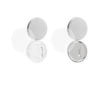 Pin Maker Machine 100PCS Blank Badge Button Maker Parts, Plastic/Metal-Base DIY Badges Set, 25-75MM Button Parts Badge Pin Press Machine Supplies(Iron Base 100Pcs,58mm)