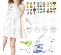 Pin Maker Machine Kit - Manual Press for Hands-On Stimulation and Accessories for Making Badges | Button Pin Maker - For DIY Craft Projects as Decoration and Family and Parent-Child Act