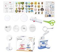 Pin Maker Machine Kit,Motor Skill Development Badge Making Tool,Badge Maker - for DIY Crafting Projects Family Parent-Child Activities Classroom Teaching