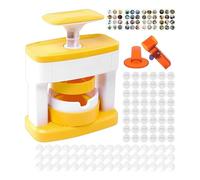Pin Maker - Professional 55mm Pin Making Kit, Badge Maker with Ergonomic Handle, Circle Cutter and 48 Blank Buttons, for Kids, Craft Events, School Projects