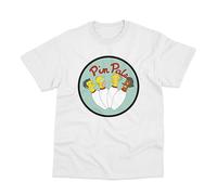 Pin Pals Bowling Team Design Inspired by The Simpsons Direct to Garment Printed Design White Small