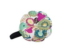 Pin Pillow - Wristband Sewing Needle Holder, Pumpkin Style with Floral Print, Secure Stretch Band, Perfect for Quilting, Storing Small Metal Items, Lightweight Fabric Material with b, Green, verwijzen