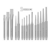 Pin Punch Set 12pcs Punch and Chisel Set in Storage Bag with Hanging Eyelets Taper Punch Cold Chisel Pin Punch Center Punch Ball Splitter