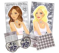 Pin the Ring on the Bride Hen Night Party Game Bridal Shower Girls Activity for Adults - Up to 35 Players, Includes Doubled Sided Poster, Blindfold, Winner Certificates & 35 Diamond Ring Stickers