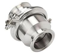 Pin Tri Clamp Weld Ferrule, SS 304 Tri Clamp Check Valve One Way Flow Pipe Fittings Pack of 3 1.5'' to 3''(51mm x Ferrule 64)