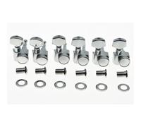 Pin-type Self-locking Button Guitar String Twist Folk Guitar Button Tuning Knob Silver Button Black Button(Chrome)