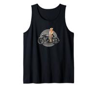 Pin-up girl BSA motorcycle retro poster WW2 Tank Top