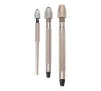Pin Vise Hand Drill Bit Set Professional Precision Twist Drill Bits Ergonomic Non Slip Grip for Watch Repair Jewelry Crafting Model Making Aluminum Alloy 3Pcs