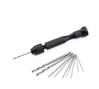 Pin Vise Hand Drill - Manual Precision Drill, Ergonomic Hand Held Tool | Metal Wood Carving DIY Instrument, Black Twisted For Bodhi Seeds Amber Nut Crafting And Fine Detailed Manual Work