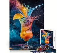 Pina Colada Artdeco 1000 Pieces Jigsaw Puzzles for Adults Mind Puzzle Soft Relax Image Assembly Santa Wish Item (38x26cm)