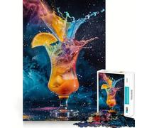 Pina Colada Artdeco 1000 Pieces Jigsaw Puzzles for Adults Mind Puzzle Soft Relax Image Assembly Santa Wish Item (38x26cm)