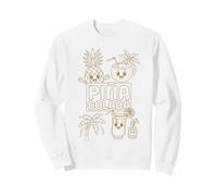 Piña Colada Minimalist Art Cute Pineapple Mascot Sweatshirt