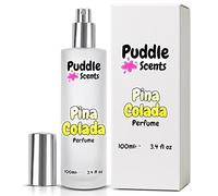 Pina Colada Perfume Spray - 100ml Parfum in Frosted White Glass Bottle - Fruity Scent - Branded Gift Box - Vegan Friendly - Puddle of Wax - Made in the UK