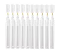 Pinafresa 10Pack 3mm Empty Fillable Blank Paint Touch Up Pen Markers, Round Tilted-Head Paint Marker Pens for Art Painting Crafts