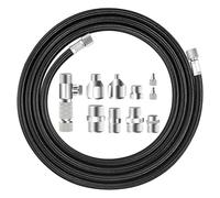 Pinafresa 10pcs Airbrush Adapter Set with 1.8M Nylon Braided Hose and Quick Release Disconnect Couplers