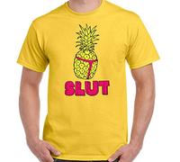 Pinapple Slut T-Shirt Mens Lonely Island Brooklyn Nine-Nine 99 Tee Top Yellow