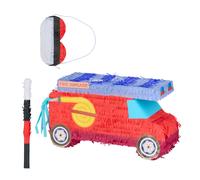 Pinata Firetruck Decoration Hanging Birthday Party Kids Fillable Empty Bat Mask