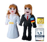 Pinata party decoration to fill with sweets for children's birthday party wedding celebration - (bridal couple)