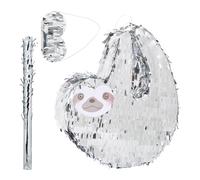 Pinata Sloth Decoration Hanging Birthday Party Kids Fillable Empty Bat Mask