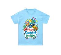 Pinata Smashlings T-Shirt | Piñata Short Sleeve Boys Tshirt | Cotton Kids Tshirt | Blue | 5-6 Years