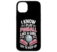 Pinball Like A Girl Try Keep Up Womens Arcade Player Case for iPhone 14 Plus