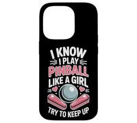 Pinball Like A Girl Try Keep Up Womens Arcade Player Case for iPhone 14 Pro