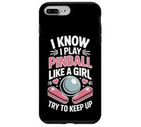 Pinball Like A Girl Try Keep Up Womens Arcade Player Case for iPhone 7 Plus/8 Plus