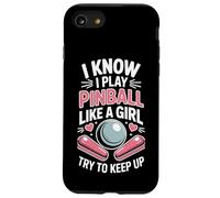 Pinball Like A Girl Try Keep Up Womens Arcade Player Case for iPhone SE (2020) / 7 / 8