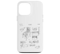 Pinball Machine Patent Blueprint Vintage Retro Drawing Case for iPhone 13 Pro Max