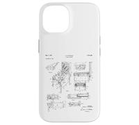 Pinball Machine Patent Blueprint Vintage Retro Drawing Case for iPhone 14