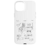 Pinball Machine Patent Blueprint Vintage Retro Drawing Case for iPhone 15 Plus